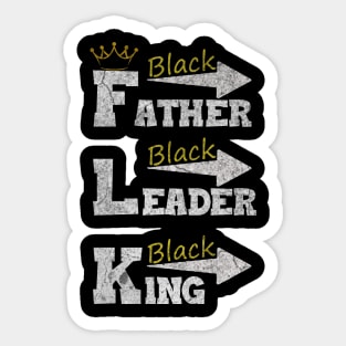 Black Father Black Leader Black King Sticker